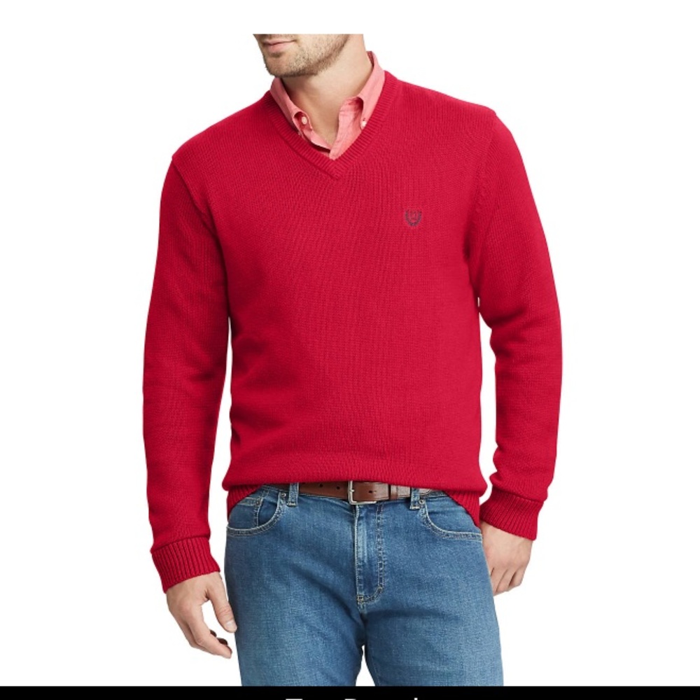 Chaps Cotton V-neck sweater Medium